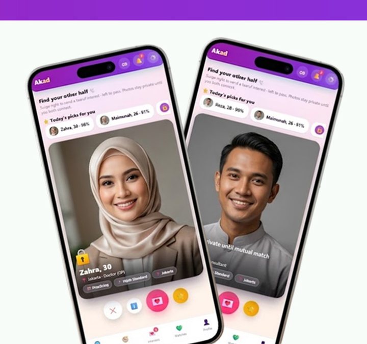 The Akad app on mobile