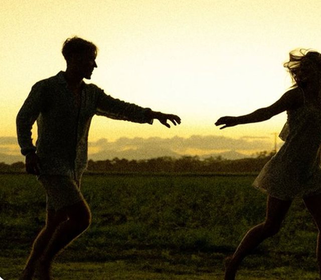A couple at sunset