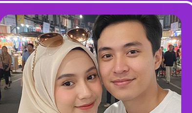 A couple who met through Akad