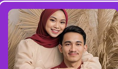 A couple who met through Akad